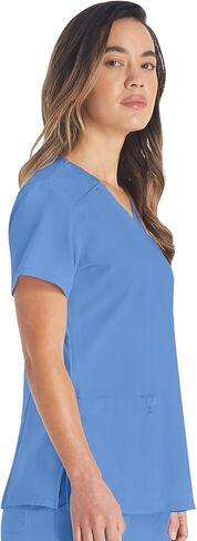 Dickies Women's Scrub Top V -neck Top مع 2 جيوب ، فتل الرطوبة ونسيج امتداد 360 درجة - DK615 in Saudi Arabia