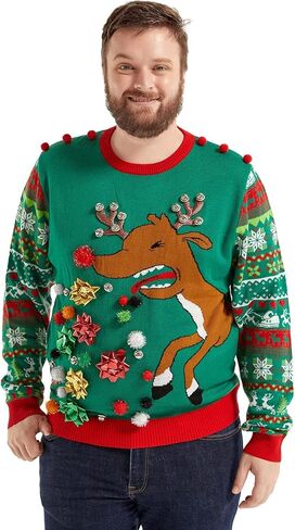 OFF THE RACK Men's Ugly Christmas Sweater for Adult Unisex Women Xmas Pullover for Party Festive 23028MA 2XL in Kuwait