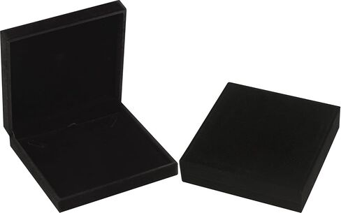 LAODA Big Necklace Chain Jewelry Gift Box Soft Touch Premium Velvet Material Choker Necklace Storage Holder Box for Women Men Size 6.4"(W)*6.4"(D)*1.5"(H) (1, Black) in Saudi Arabia