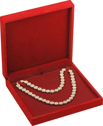 LAODA Big Necklace Chain Jewelry Gift Box Soft Touch Premium Velvet Material Choker Necklace Storage Holder Box for Women Men Size 6.4"(W)*6.4"(D)*1.5"(H) (1, Black) in Saudi Arabia