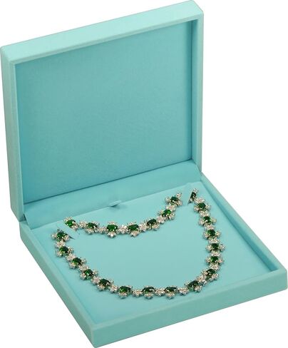 LAODA Big Necklace Chain Jewelry Gift Box Soft Touch Premium Velvet Material Choker Necklace Storage Holder Box for Women Men Size 6.4"(W)*6.4"(D)*1.5"(H) (1, Black) in Saudi Arabia