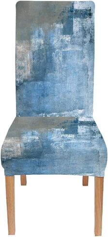 TOMWISH Seat Covers for Dining Room Set of 6 Slipcovers Brown Abstract Art Stretch Spandex Dining Chair Slipcovers Removable Parson Chair Covers for Kitchen Hotel Restaurant Banquet Ceremony in Saudi Arabia