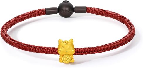 24K Gold Charm Bracelet Pony Horse Red Bracelets Chinese Fu 12 Zodiac Charms Fortune Animal Link Jewellery for Women Men Son Birthday 2026 New Year Gifts in Saudi Arabia