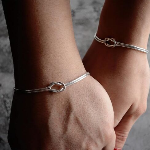 Knot Bracelet Matching Bracelets for Couples Dainty Gold Love Knot Bracelets Mother Daughter Knot Bracelet for Women Trendy in Saudi Arabia