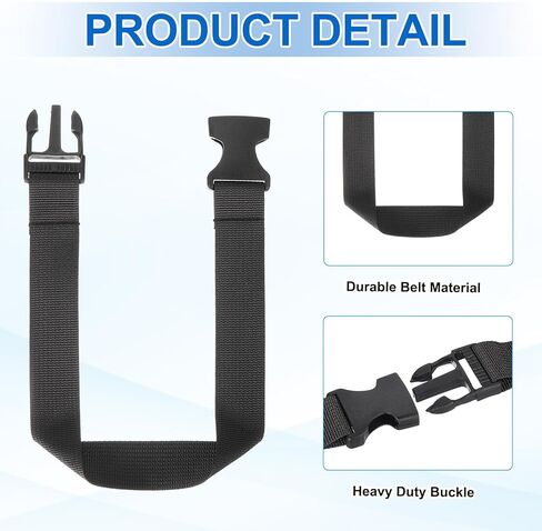 MECCANIXITY 2pcs Fanny Pack Extender Strap, 18" x 1" Belt Bag Waist Bag Extension Strap for Fanny Pack, Pouch, Backpack, Black in Saudi Arabia