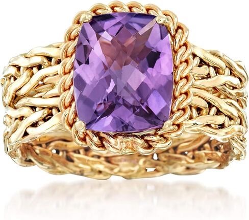 Ross-Simons 3.00 Carat Amethyst Woven Ring in 14kt Yellow Gold in Saudi Arabia