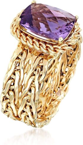 Ross-Simons 3.00 Carat Amethyst Woven Ring in 14kt Yellow Gold in Saudi Arabia
