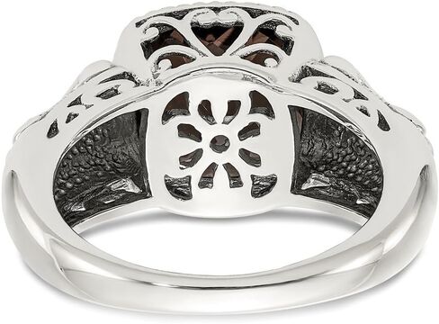 Jewels By Lux Sterling Silver w/14K Gold Smoky Quartz Ring in Saudi Arabia