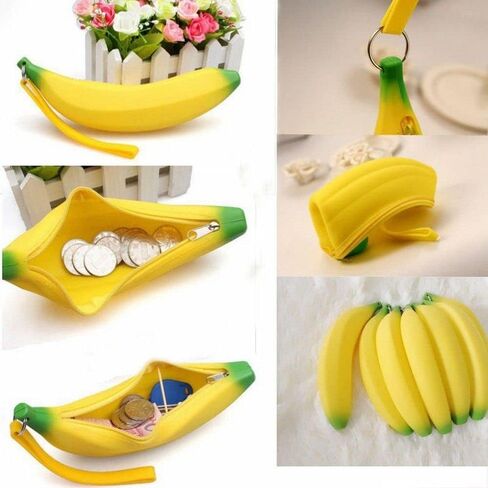 Banana Pouch Chic Organizer Pencil Case Coin Wallet Portable Purse(Yellow) in Saudi Arabia