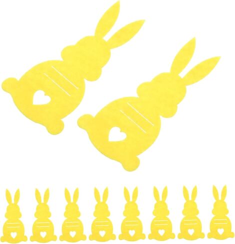 10Pcs Easter Bunny Rabbit Goody Bags Cute Multifunctional Pouch for Tableware Holder Coin Purse Durable Easter Decor for Parties and Special Occasions in Saudi Arabia
