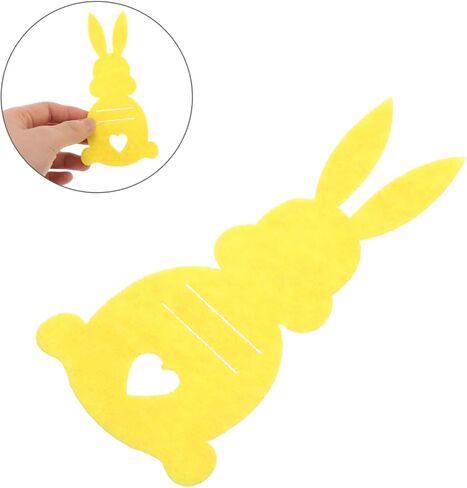 10Pcs Easter Bunny Rabbit Goody Bags Cute Multifunctional Pouch for Tableware Holder Coin Purse Durable Easter Decor for Parties and Special Occasions in Saudi Arabia