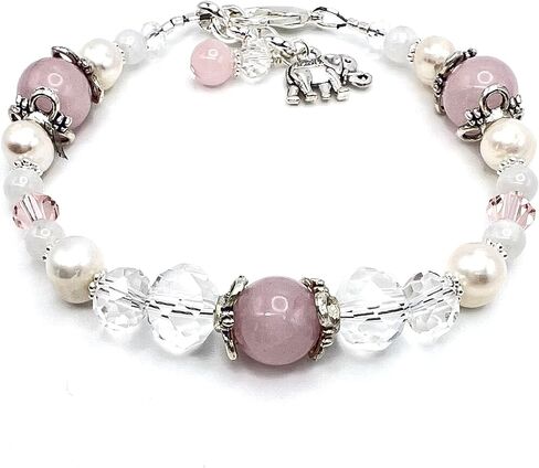 Luna Love Fertility and Pregnancy Bracelet Featuring Natural Gemstones Rose Quartz, Moonstone, Crystal Healing Jewelry in Saudi Arabia