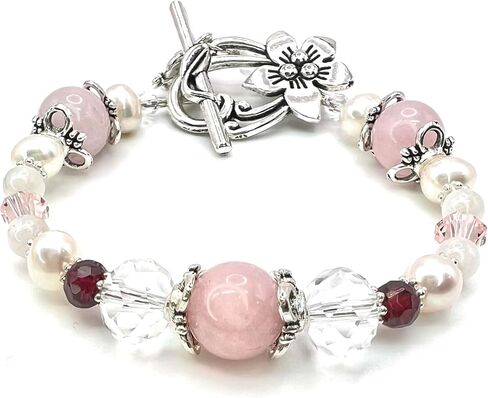 Luna Love Fertility and Pregnancy Bracelet Featuring Natural Gemstones Rose Quartz, Moonstone, Crystal Healing Jewelry in Saudi Arabia