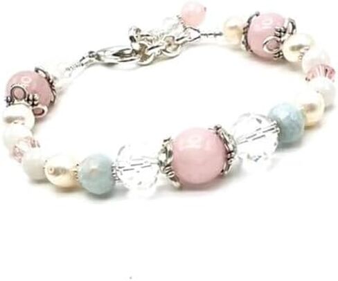 Luna Love Fertility and Pregnancy Bracelet Featuring Natural Gemstones Rose Quartz, Moonstone, Crystal Healing Jewelry in Saudi Arabia