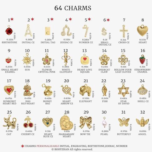 Build Your Own Custom Gold Charm Bracelet, Personalized Engraved Paperclip Link Chain Necklace for Women, Handmade Jewelry Gifts for Teen Girls Mom Grandma in Saudi Arabia