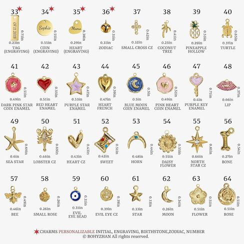 Build Your Own Custom Gold Charm Bracelet, Personalized Engraved Paperclip Link Chain Necklace for Women, Handmade Jewelry Gifts for Teen Girls Mom Grandma in Saudi Arabia
