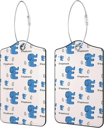 2 Pack PU Leather Luggage Tags for Suitcases, Privacy Protection Cover with Stainless Steel Loop and Address Card, Travel Cruise Essentials (Yellow Flower) in Saudi Arabia