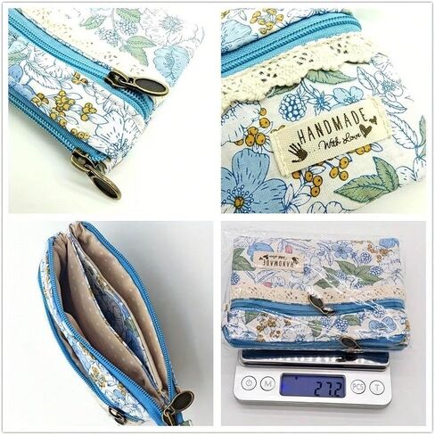 Women’s Mini Coin Purse with Dual Zipper Compartments – Sweet Pastoral Style, Lightweight & Compact (Green) in Saudi Arabia