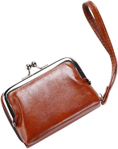 Women's PU Coin Purse Wallet – Credit Card Holder with Lanyard, Zipper Closure, Cute Small Bag in Saudi Arabia