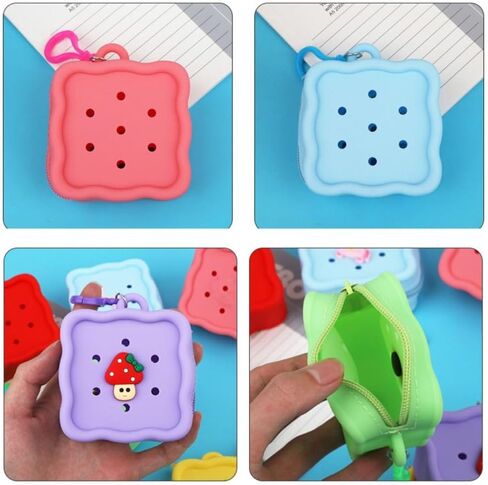 Women Wallet Change Pouch Silicone Soft Mini Money Bag Cute Zipper Storage Bag(blue) in Saudi Arabia
