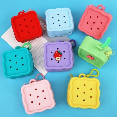Women Wallet Change Pouch Silicone Soft Mini Money Bag Cute Zipper Storage Bag(blue) in Saudi Arabia