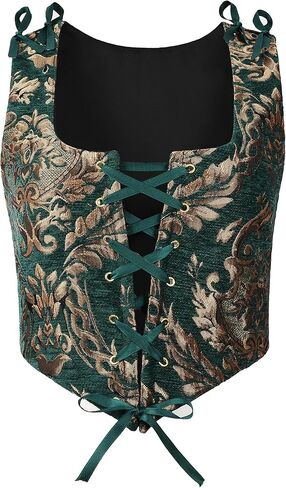 Renaissance Corset Ren Faire Bodice Celtic Pirate Medieval Steampunk in Kuwait