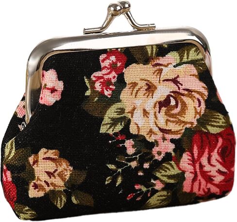 Leather Squeeze Coin Purse Pouch Change Holder For Men & Women LCC205-01 in Saudi Arabia