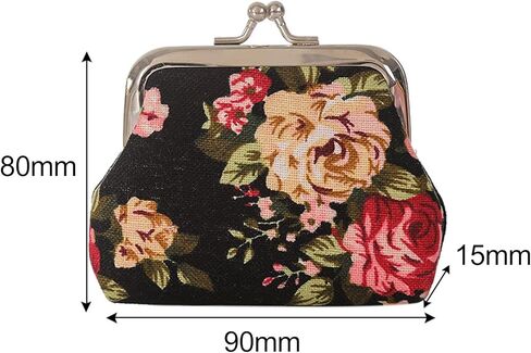 Leather Squeeze Coin Purse Pouch Change Holder For Men & Women LCC205-01 in Saudi Arabia