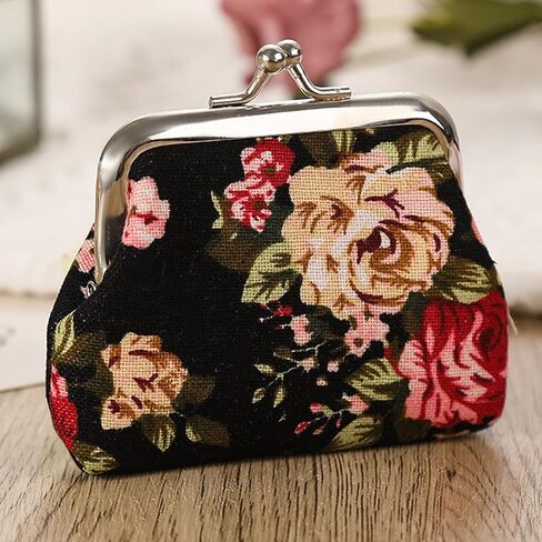 Leather Squeeze Coin Purse Pouch Change Holder For Men & Women LCC205-01 in Saudi Arabia