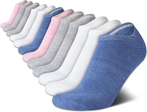 Tommy Hilfiger Women's No Show Socks - 12 Pack Soft Stretch Womens Athletic Conkle - الجوارب الجارية للنساء in Saudi Arabia