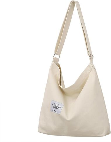 Large Size Canvas Shoulder Bag,Hobo Tote Handbag Crossbody Bags for Women in Saudi Arabia
