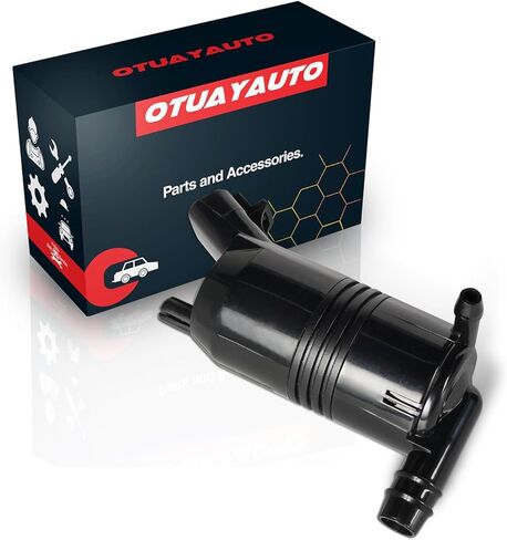 مضخة غسيل الزجاج الأمامي OTUAYAUTO 21323-232316A - بديلة لسيارات BMW E90، 525i، 328i، 325xi، 335i، 325i، M3، M5، M6- مضخة سائل الغسالة مع حلقة معدنية - تحل محل OEM #:67127302589,67126934159 in Kuwait