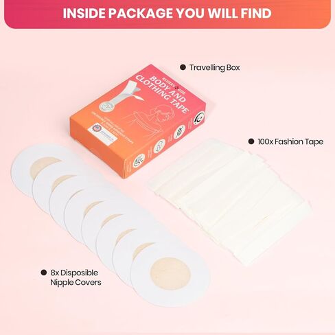 Double Sided Body and Clothing Tape, Skin Friendly Extra Adhesive Dress Fashion Tape for All Fabric Types in Saudi Arabia