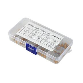 XINGYHENG 100Pcs 10Value 16V 1 uf - 100 uf Tantalum Capacitor Assorted Kit with A Plastic Box
