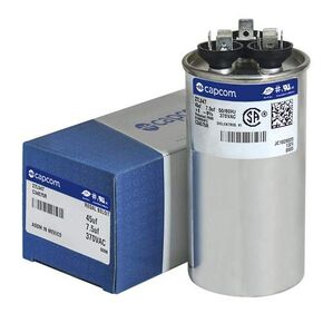 American Standard - 45 + 7.5 uF MFD x 370 VAC Genteq Replacement Dual Capacitor Round # C34575R / 27L947