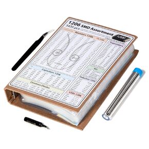 Interstellar Electronics SMD 1206 Resistors, Capacitors, Transistors and Electronic Components Assortment Kit SMT Book - 5435 pcs