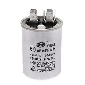 6 uf MFD 370 or 440 Volt Fan Motor Run Oval Capacitor for AC Motor Run or Fan Start and Cool or Heat Pump Air Conditione Conditioner (6UF)