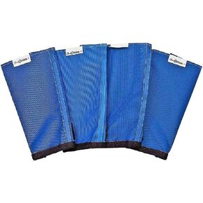 Shoofly Horse Leggins, Patented Loose Fitting Fly Boots, Prevent Fly Bites, Reduce Stomping, Stress & Fatigue, Breathable Plastic Mesh (Blue/Yearling)