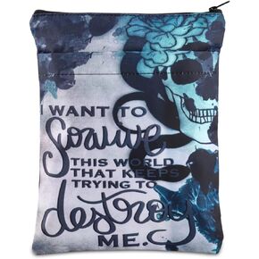 BWWKTOP Ninth Novel Book Sleeve Leigh Book Fans Gifts I Want To Survive This World That Keeps Trying To Destroy Me Book Cover Book Protector (Destroy Me)