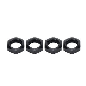 RCAWD 4X Aluminum Alloy Serrated Wheel Nut 17mm for 1-6 Losi Super Baja Rey/Rock Rey Upgrade Parts (Black)