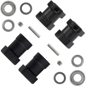 CW-01 12mm Aluminum Hex Adapter Wheels Rims Combinert for Tamiya CW01 Chassis Lunch Box Midnight Pumpkin Monster Beetle WR02 Chassis Wild Willy 2 Upgrade Parts
