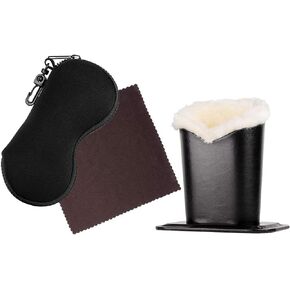 حقيبة نظارات من النيوبرين وحامل نظارات شمسية من القطيفة للمكتب وقماش تنظيف مطبوع مطابق in Kuwait