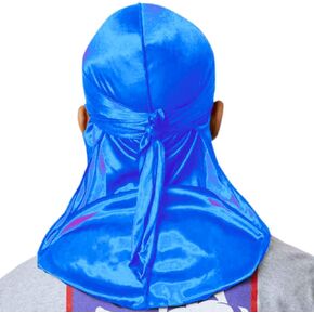 Essential Aura New Premium Luxe Silky Durags for Men/Long Straps/Long Tail/Durag for Women/Silky Liner/Wave Cap 1 pck