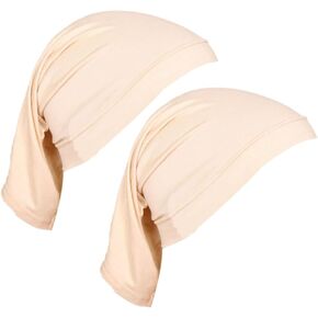 ccHuDE 2 Pcs Women Hijab Undercaps Under Scarf Hijab Cap Solid Color Stretch Under Caps Inner Under Scarf Hat