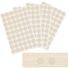 Waziaqoc 216pcs Self-Adhesive Screw Hole Stickers (Black), 4-Table Sheets Screw Covers Caps PVC Dustproof Round Stickers for Wooden Furniture - 21mm/0.83inch in Kuwait