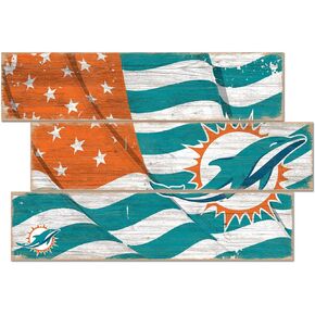 Fan Creations Miami Dolphins 3-Plank Team Flag
