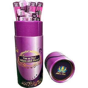 Yes or No? When and How? Oracle Sticks for Tarot Reading, 100 Inspirational Messages on 50 Fortune Telling Sticks, Icebreaker, Fun Party Game (Pink)