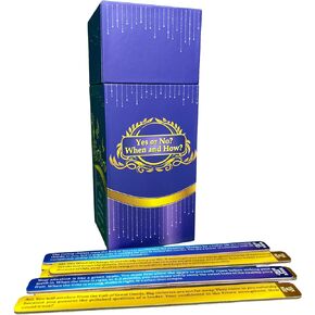 Yes or No? When and How? Oracle Sticks for Tarot Reading, 100 Inspirational Messages on 50 Fortune Telling Sticks, Icebreaker, Fun Party Game (Pink)