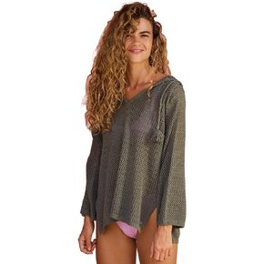 Roxy Women's After Beach Break Hooded Poncho Sweater