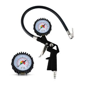 0-170PSI Tyre Air Inflator Dial Pressure Meter Gauge 12 BAR Air Tyre Inflator with Gauge for Car Van Tool Air Compressor